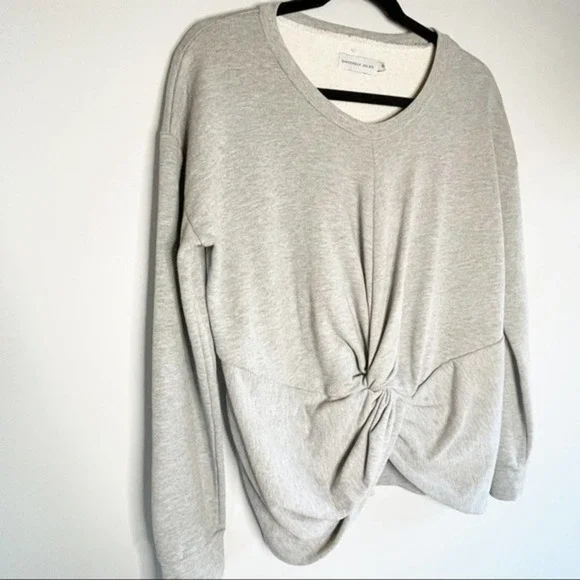Sincerely Jules Knot Front Gray Sweatshirt - size XS - Picture 5 of 11